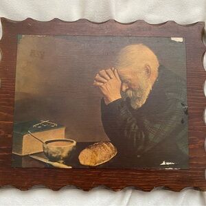 Vintage Gratitude Picture in wooden plaque